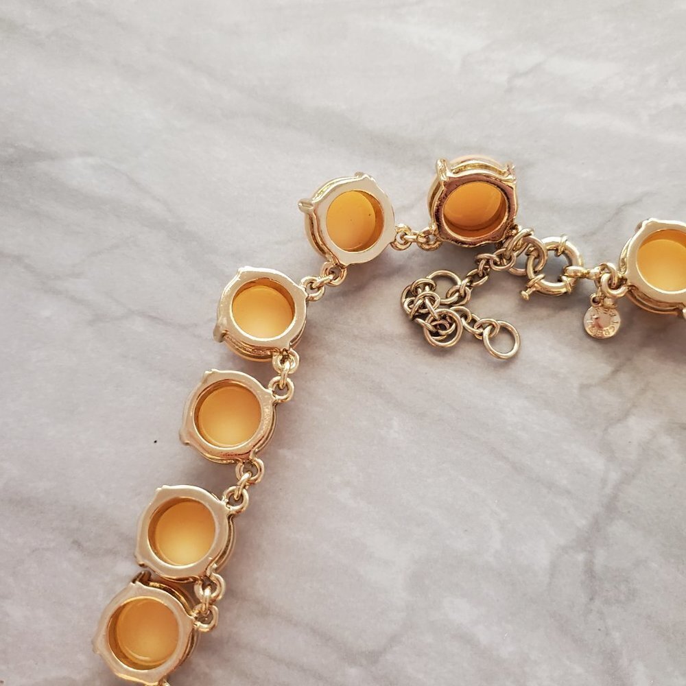 💗 J. Crew Peachy Pink Gold Bubble Classic Statement Necklace 💗 - Picture 12 of 13
